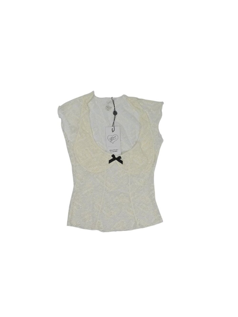 Heart of Sun Cherie Babydoll Top in Ivory